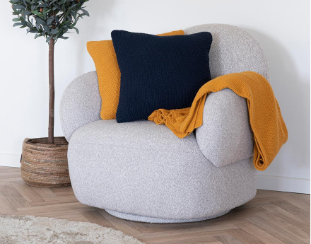 Plaid 130x170 cm en coton recyclé Adrano