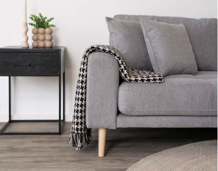 Plaid 130x180 cm en coton recyclé Eden