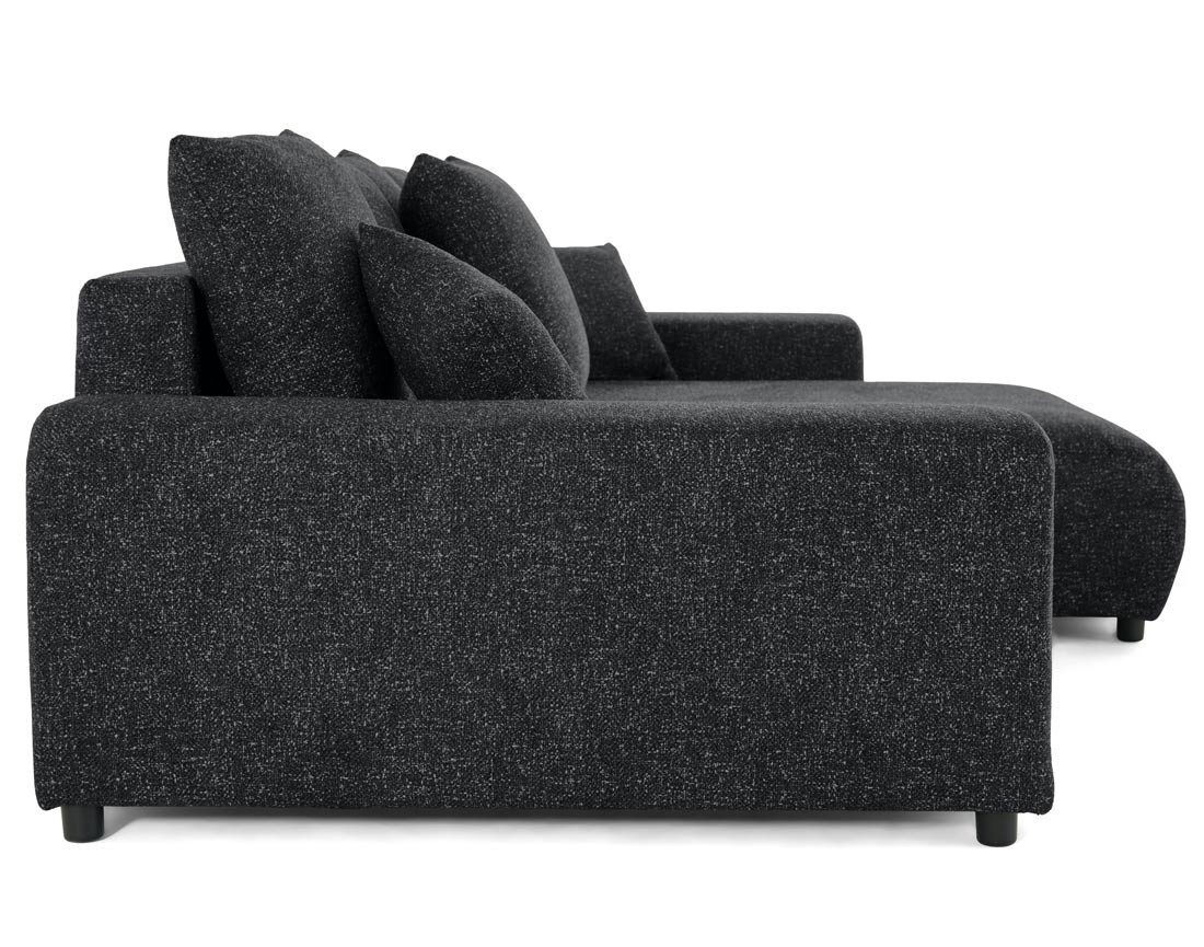 Canapé d'angle réversible convertible coffre en tissu moucheté Spice