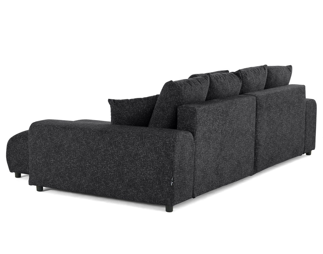 Canapé d'angle réversible convertible coffre en tissu moucheté Spice