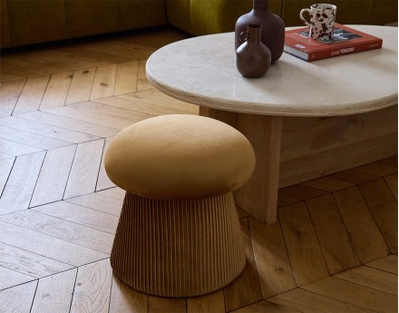Pouf en velours Bobly