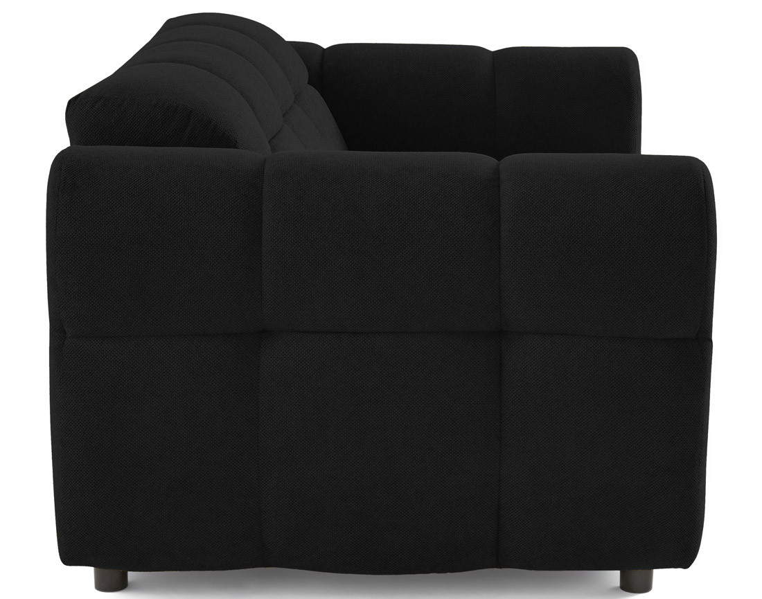 Canapé droit 2 places en tissu texturé Ray