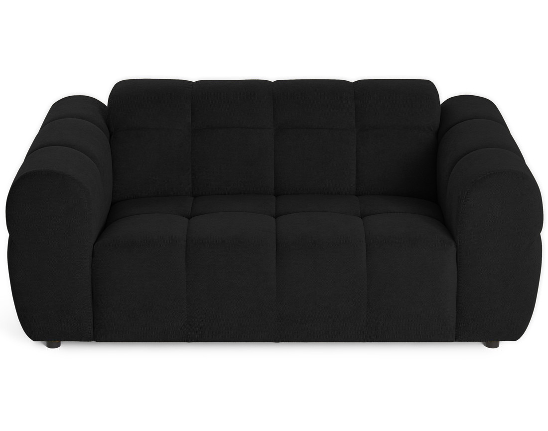 Canapé droit 2 places en tissu texturé Ray