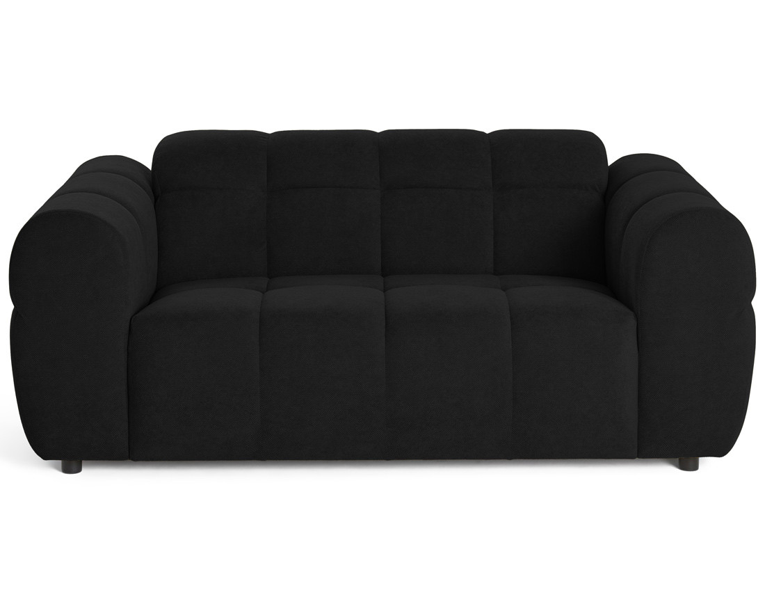 Canapé droit 2 places en tissu texturé Ray