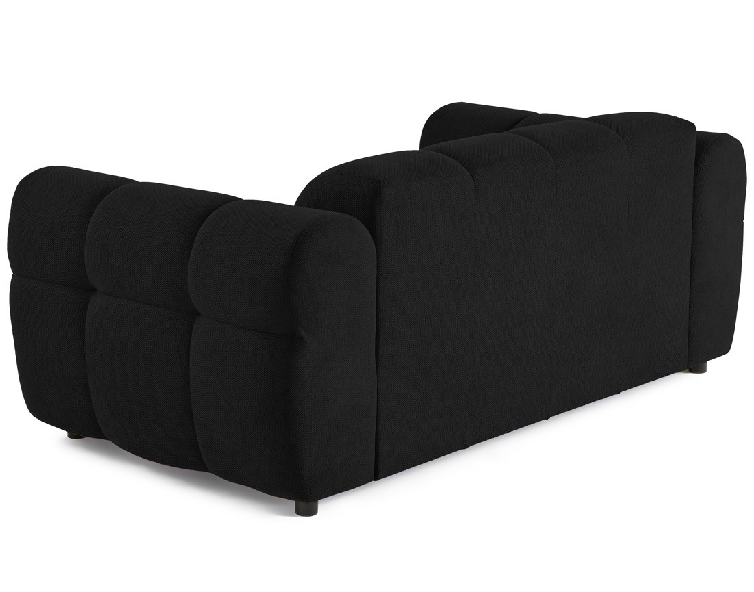 Canapé droit 2 places en tissu texturé Ray