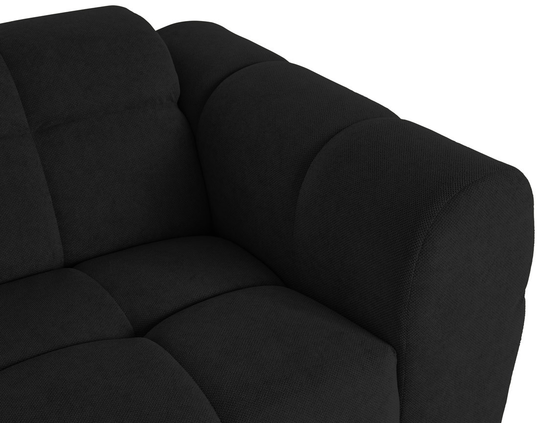 Canapé droit 2 places en tissu texturé Ray