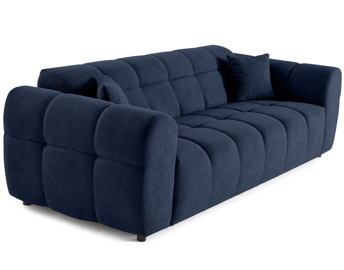 Canapé droit 3 places en tissu texturé Ray