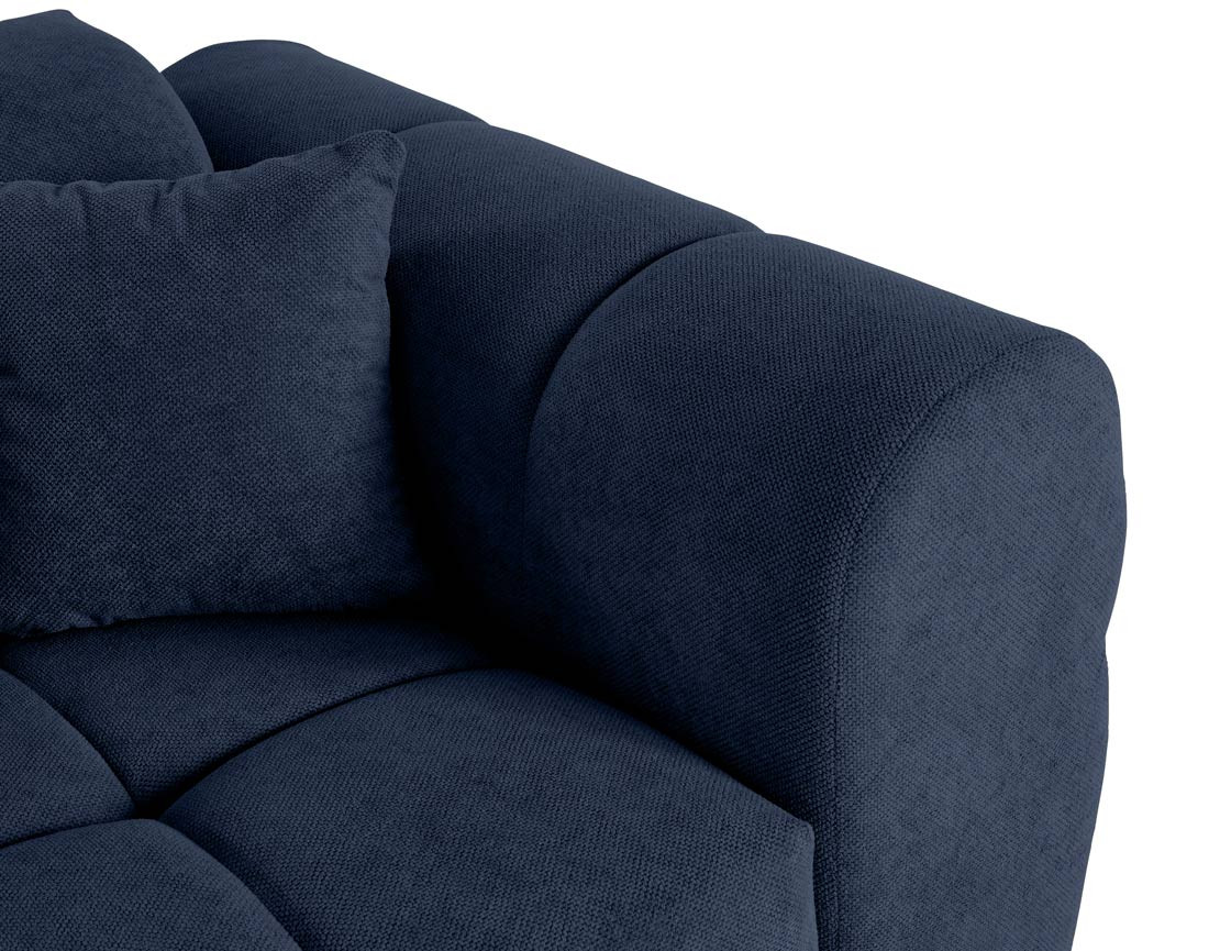 Canapé droit 3 places en tissu texturé Ray