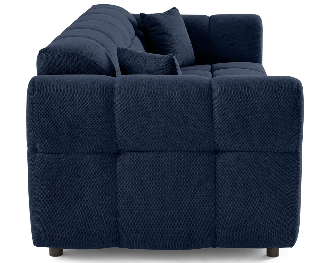 Canapé droit 3 places en tissu texturé Ray