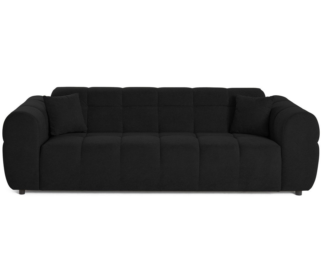 Canapé droit 3 places en tissu texturé Ray