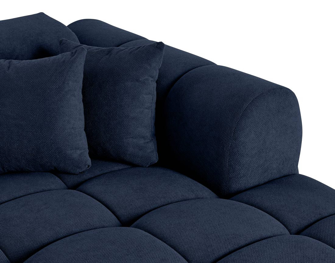 Canapé panoramique en U 7 places en tissu texturé Ray