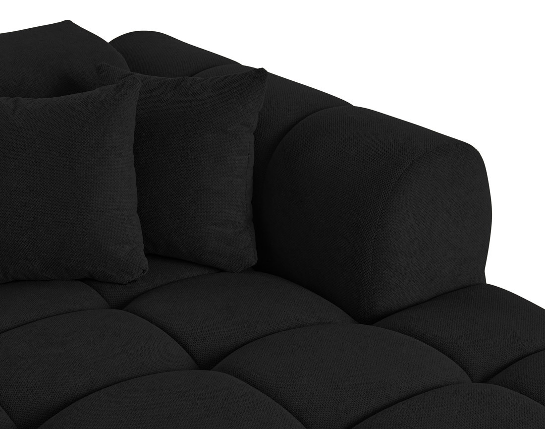 Canapé panoramique en U 7 places en tissu texturé Ray