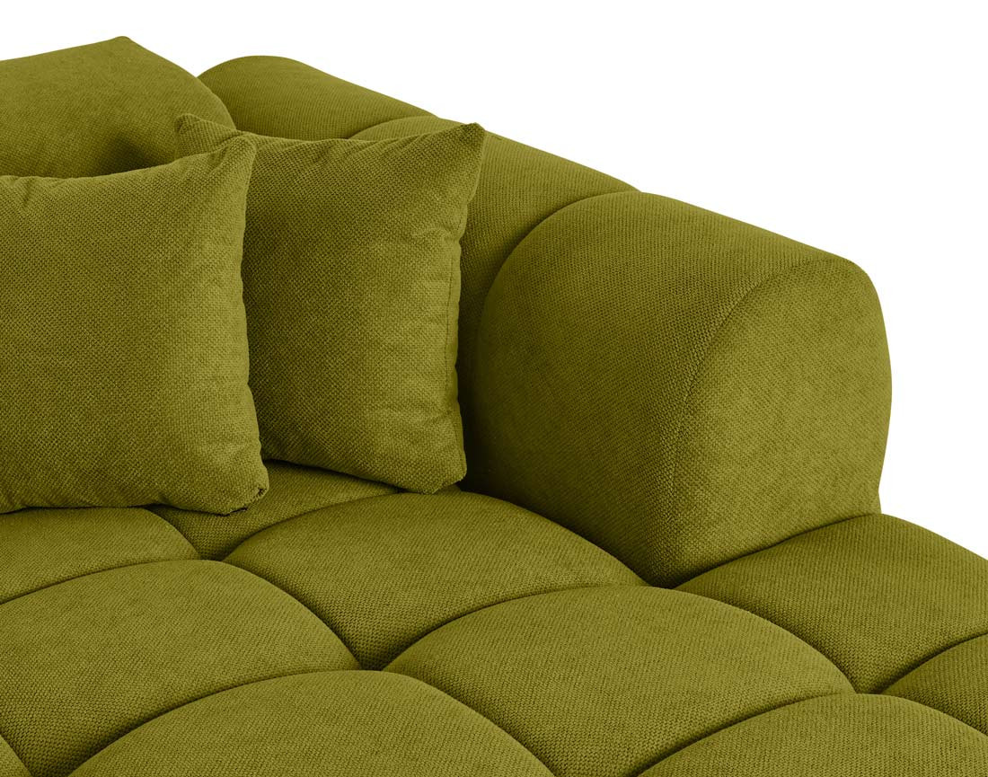 Canapé panoramique en U 7 places en tissu texturé Ray