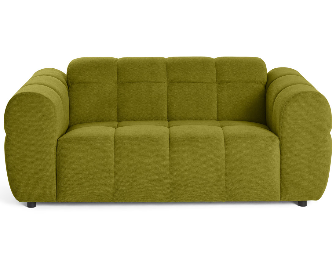 Canapé droit 2 places en tissu texturé Ray