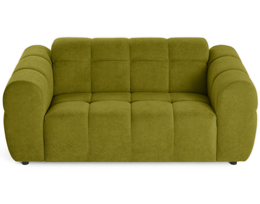 Canapé droit 2 places en tissu texturé Ray