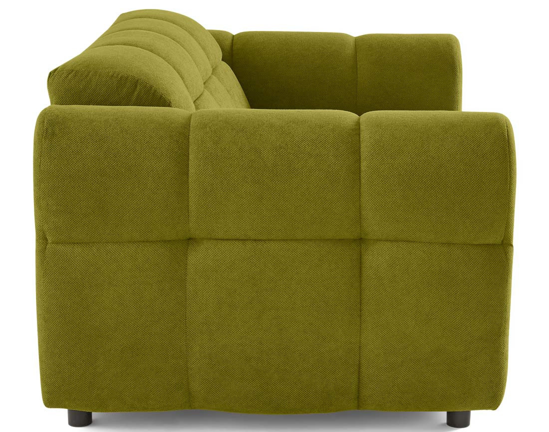 Canapé droit 2 places en tissu texturé Ray