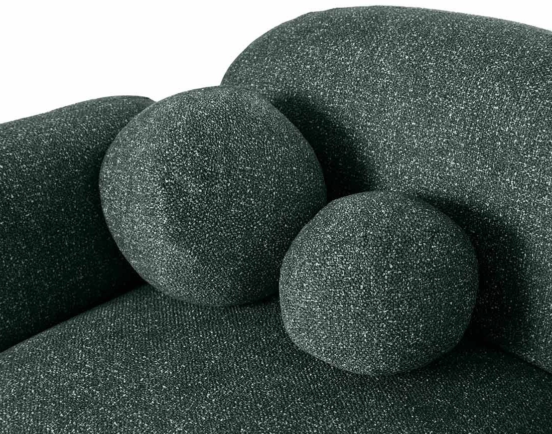 Canapé d'angle droit 3 places en tissu moucheté Velris