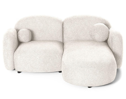 Canapé d'angle droit 3 places en tissu moucheté Velris