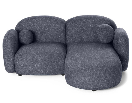 Canapé d'angle droit 3 places en tissu moucheté Velris