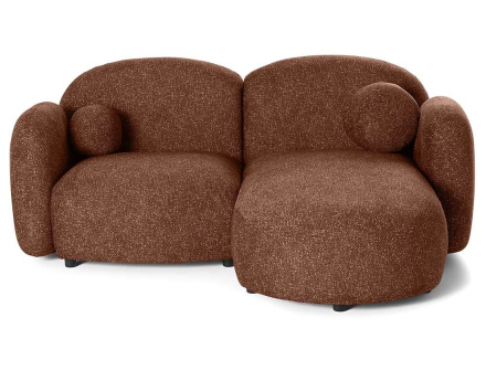 Canapé d'angle droit 3 places en tissu moucheté Velris