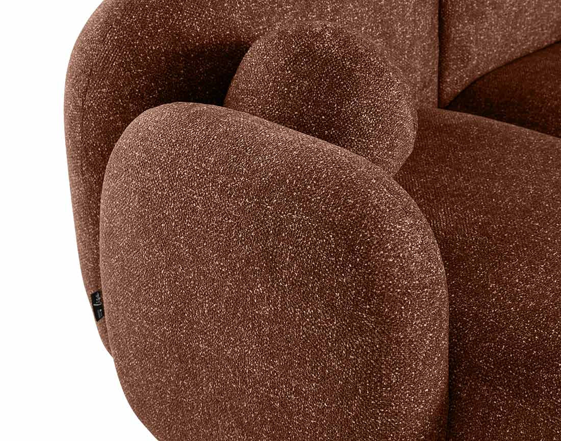 Canapé d'angle gauche 3 places en tissu moucheté Velris