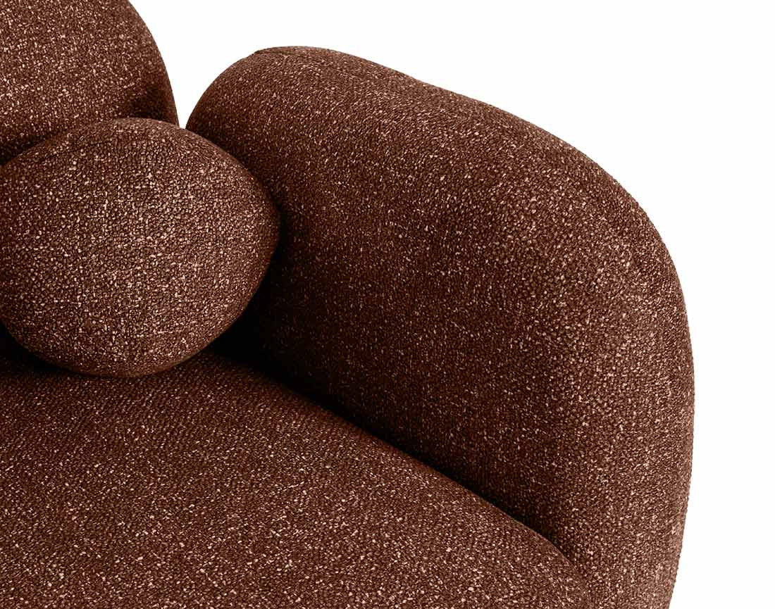 Canapé d'angle gauche 3 places en tissu moucheté Velris