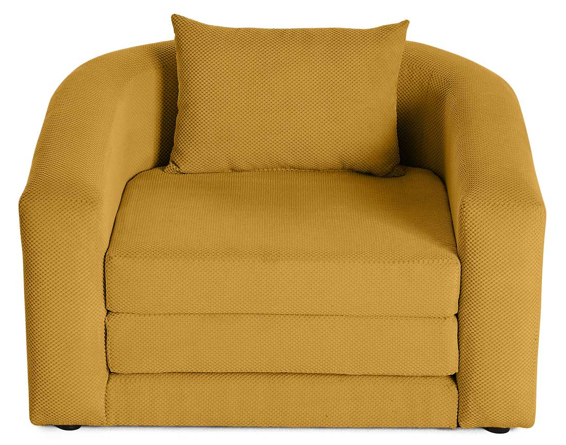 Canapé convertible déplimousse 1 place en velours texturé Nuvia