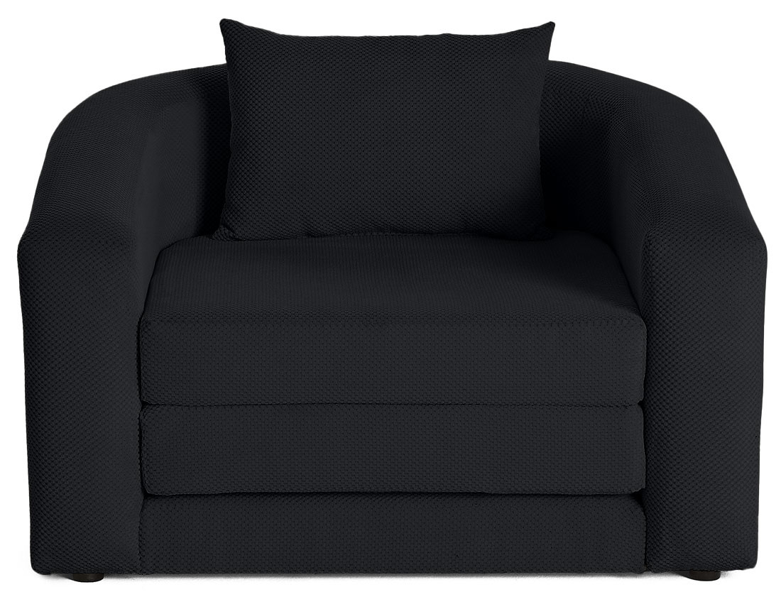 Canapé convertible déplimousse 1 place en velours texturé Nuvia