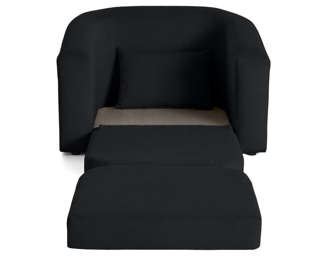 Canapé convertible déplimousse 1 place en velours texturé Nuvia