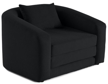 Canapé convertible déplimousse 1 place en velours texturé Nuvia