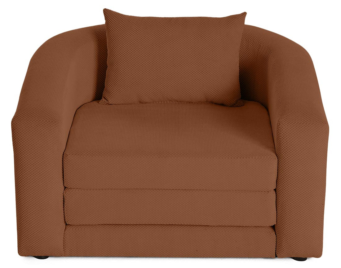 Canapé convertible déplimousse 1 place en velours texturé Nuvia