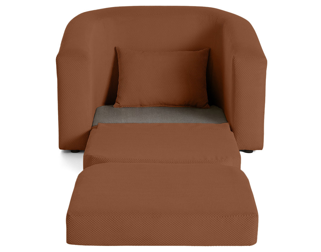 Canapé convertible déplimousse 1 place en velours texturé Nuvia