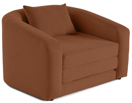 Canapé convertible déplimousse 1 place en velours texturé Nuvia