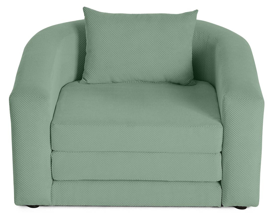 Canapé convertible déplimousse 1 place en velours texturé Nuvia