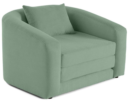 Canapé convertible déplimousse 1 place en velours texturé Nuvia