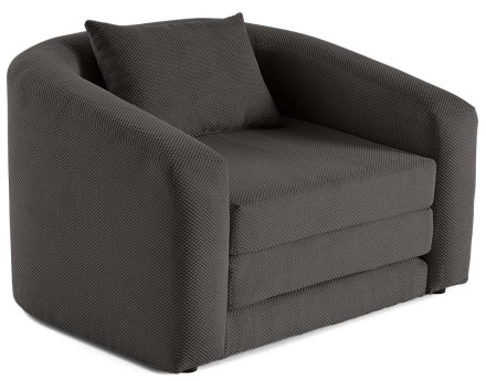 Canapé convertible déplimousse 1 place en velours texturé Nuvia