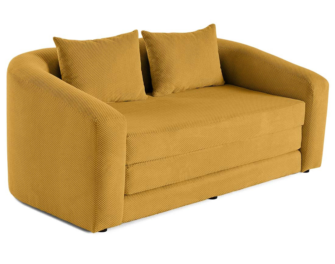 Canapé convertible déplimousse 2 places en velours texturé Nuvia