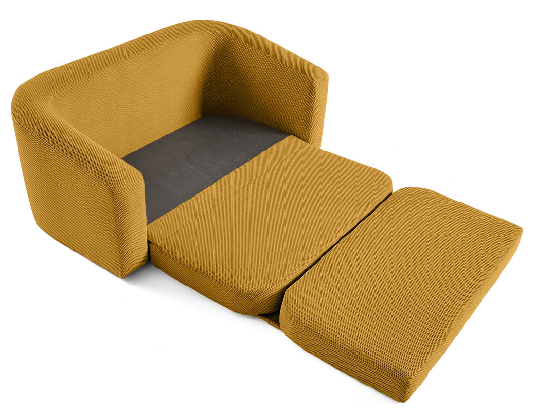 Canapé convertible déplimousse 2 places en velours texturé Nuvia