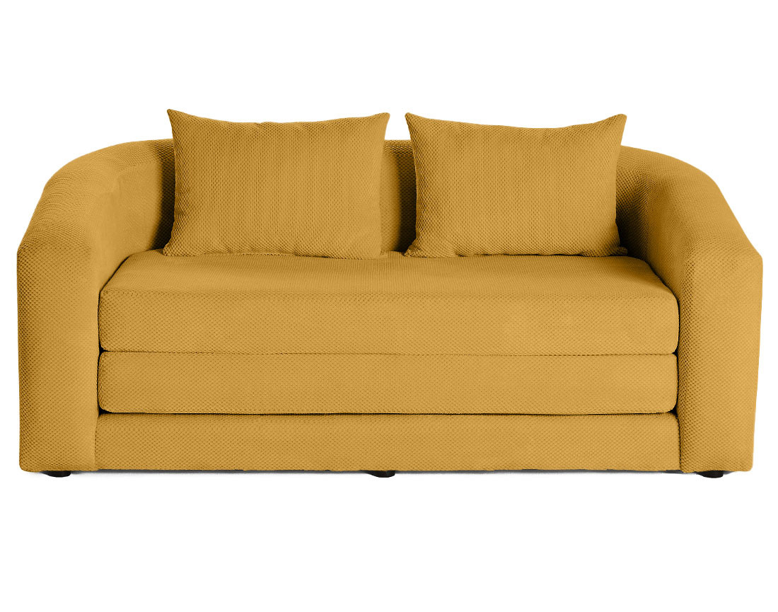 Canapé convertible déplimousse 2 places en velours texturé Nuvia