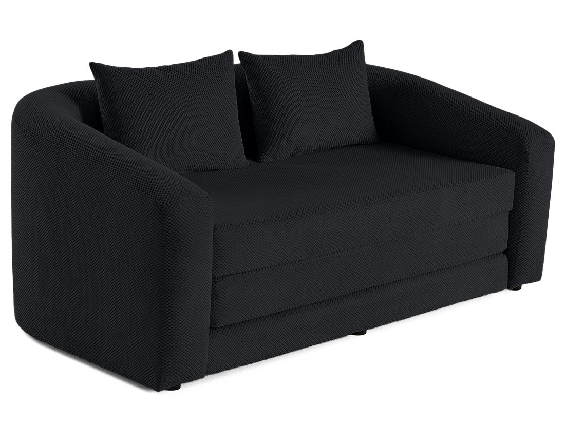 Canapé convertible déplimousse 2 places en velours texturé Nuvia