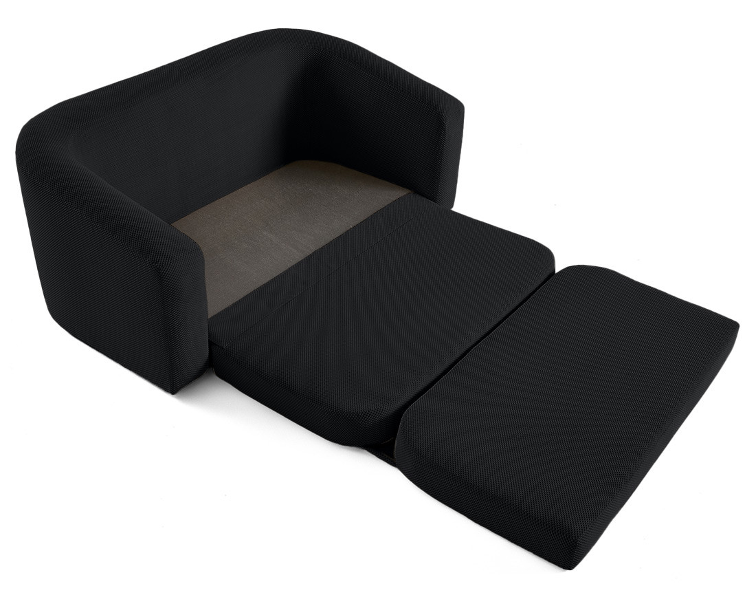 Canapé convertible déplimousse 2 places en velours texturé Nuvia