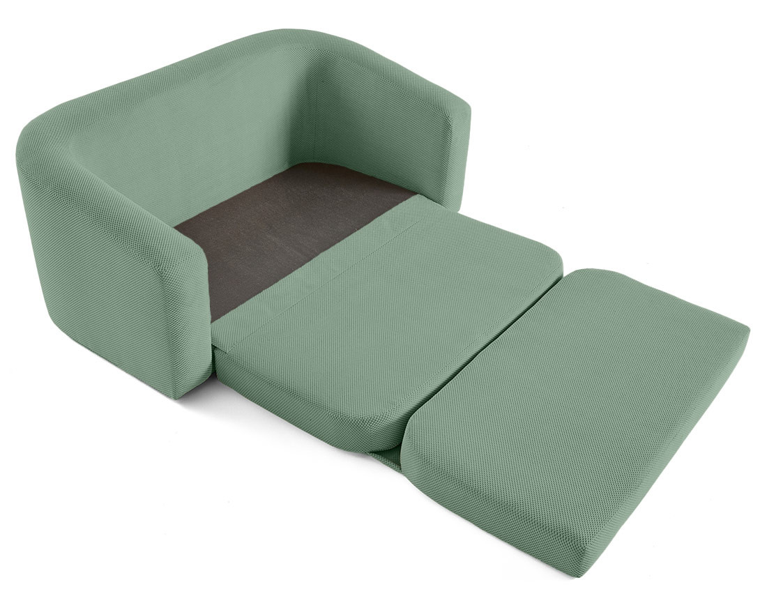 Canapé convertible déplimousse 2 places en velours texturé Nuvia