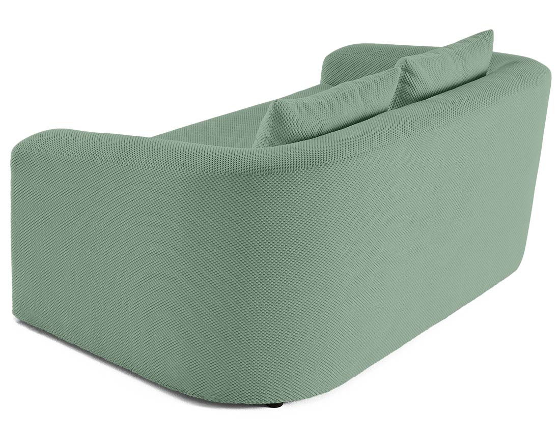 Canapé convertible déplimousse 2 places en velours texturé Nuvia