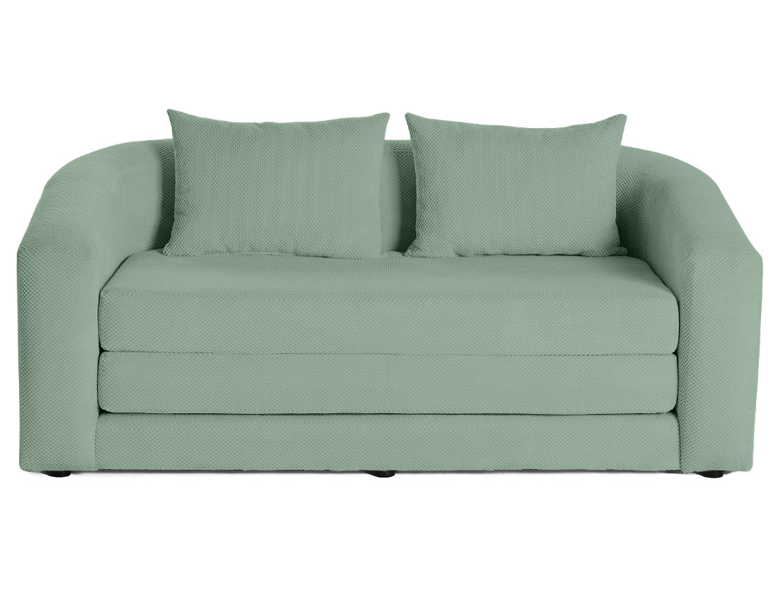 Canapé convertible déplimousse 2 places en velours texturé Nuvia