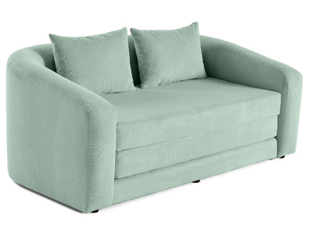 Canapé convertible déplimousse 2 places en velours texturé Nuvia