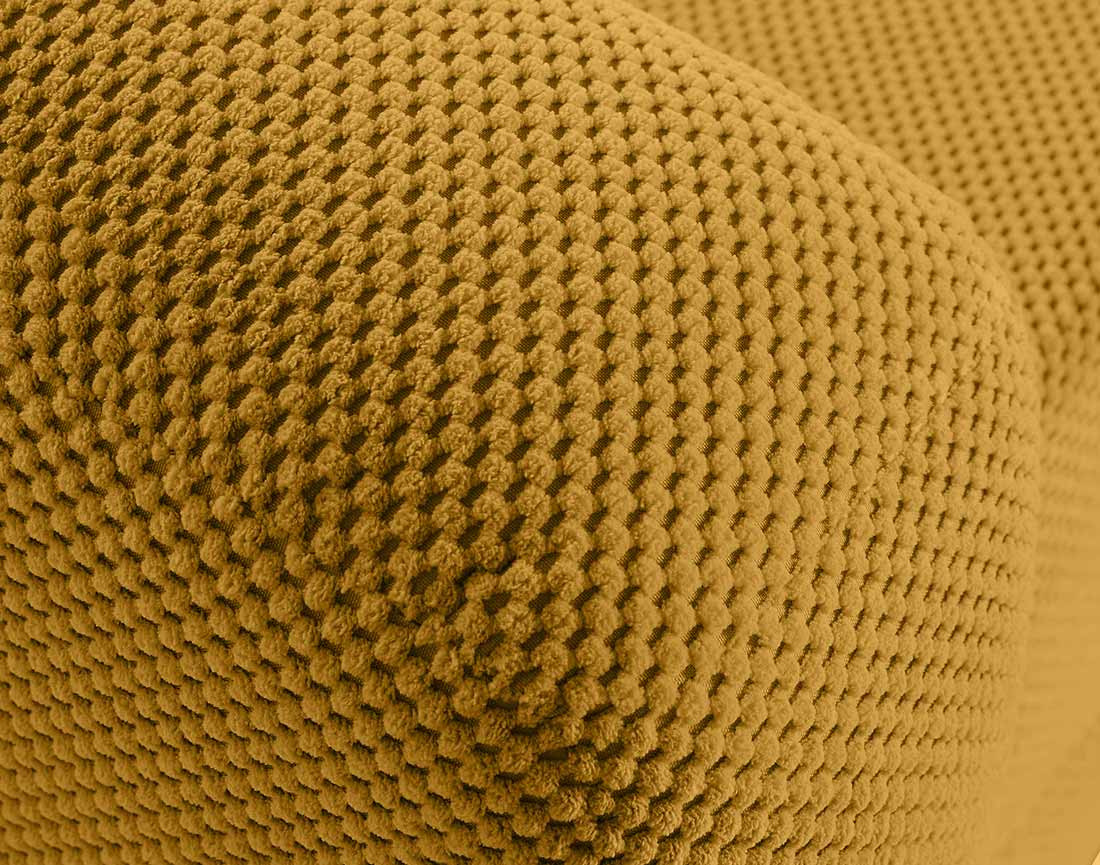 Canapé convertible déplimousse 3 places en velours texturé Nuvia