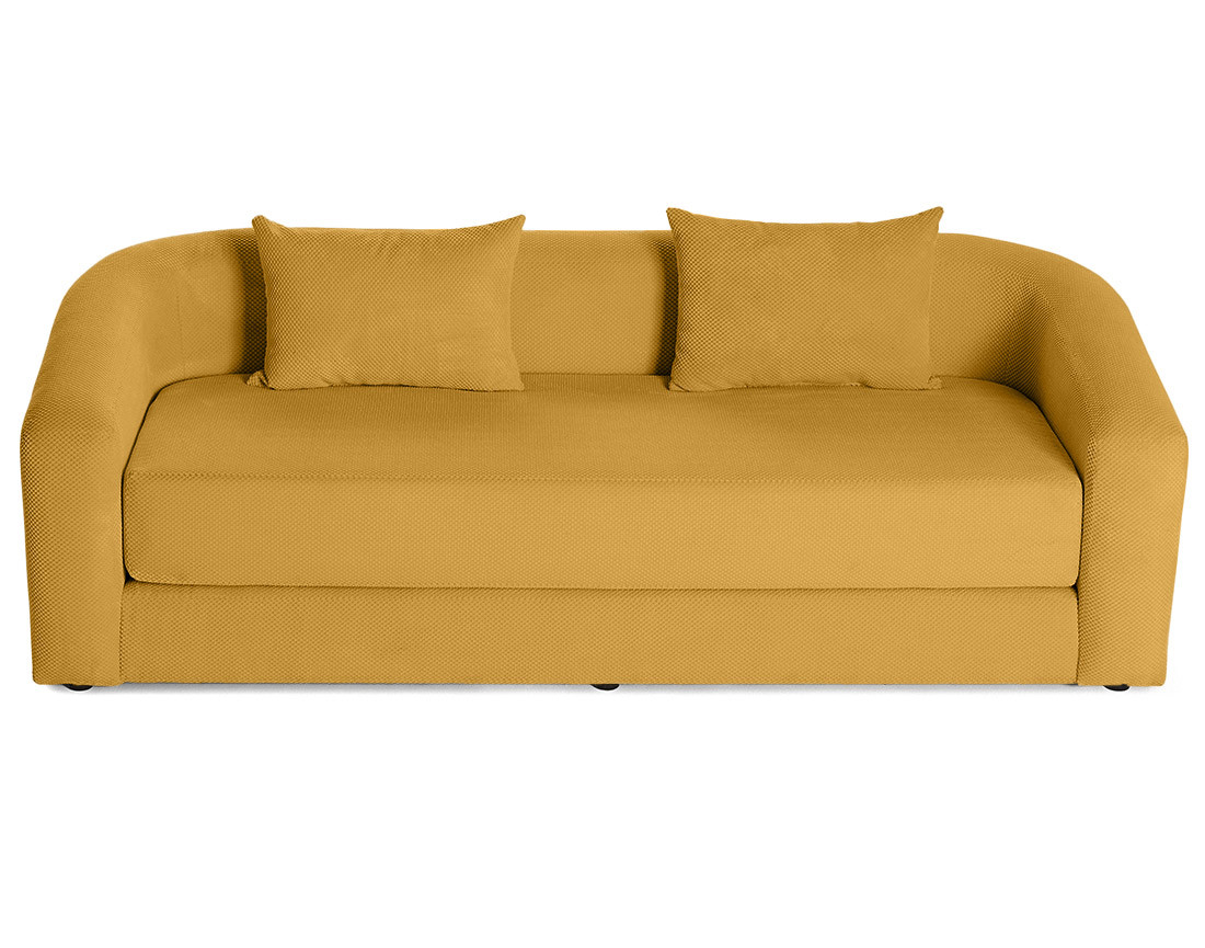 Canapé convertible déplimousse 3 places en velours texturé Nuvia