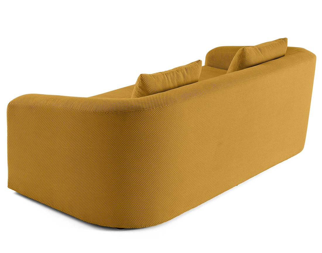 Canapé convertible déplimousse 3 places en velours texturé Nuvia