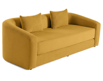 Canapé convertible déplimousse 3 places en velours texturé Nuvia