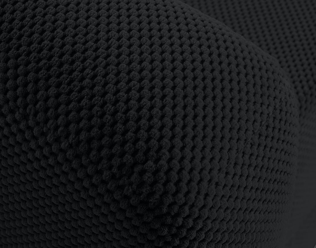 Canapé convertible déplimousse 3 places en velours texturé Nuvia